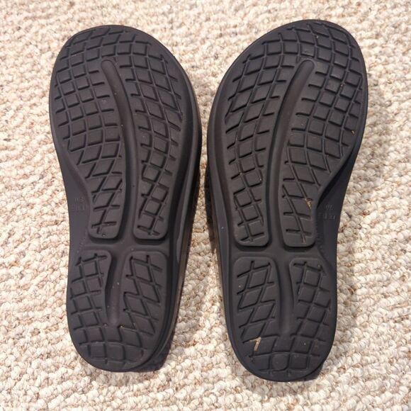 OOFOS Original Recovery Comfort Thong Flip Flop Sandal Womens 6 Black Iridescent - Picture 6 of 7